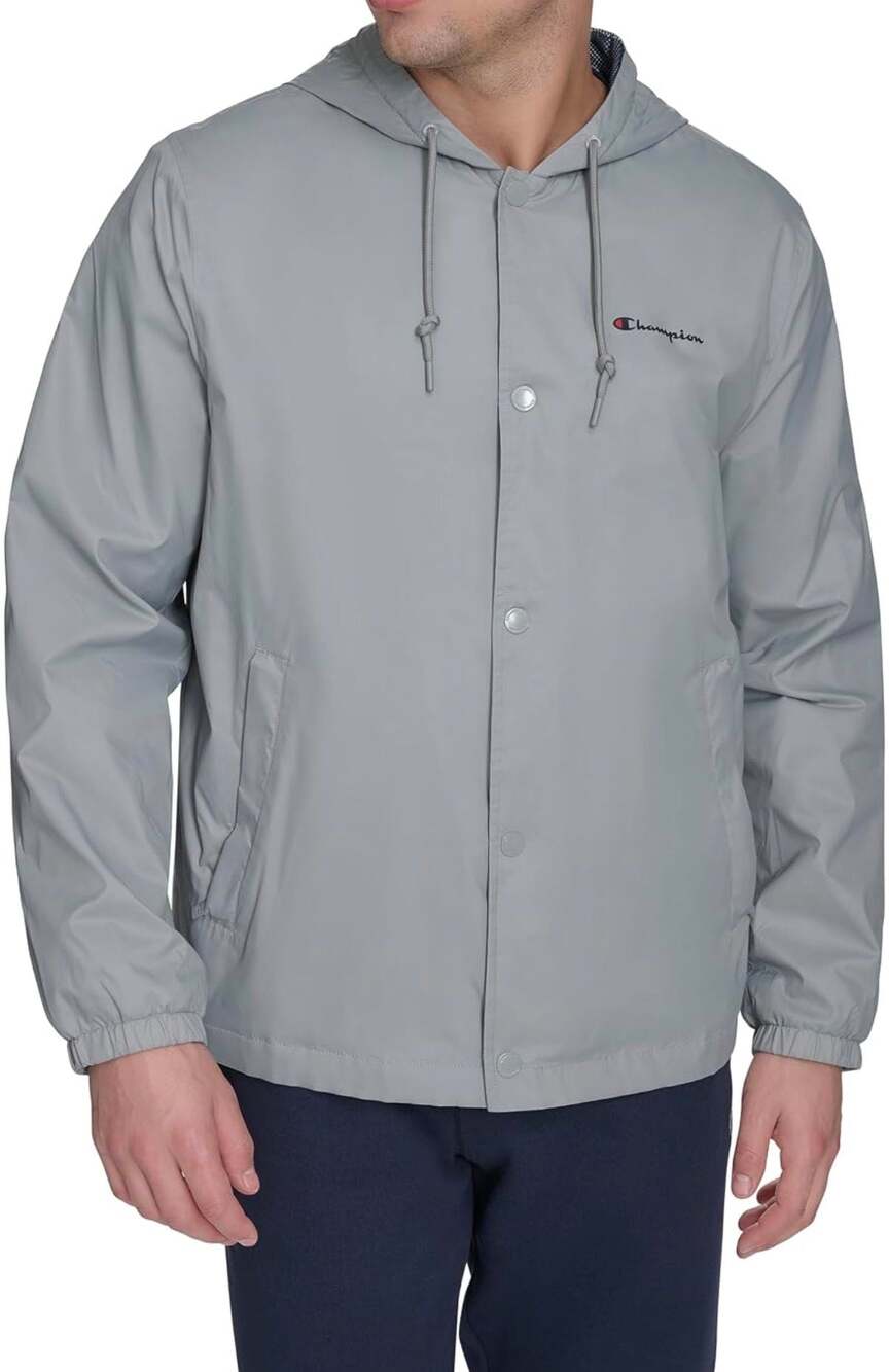 Champion Men's Hooded Coaches Rain Jacket